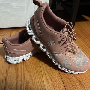 On Running Women's Blush and White Sneakers